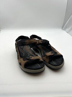ECCO Receptor Technology Mens EU 47 Brown Leather Sport Hiking Sandals